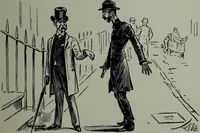 An illustration from Glasgow men and women, their children and some strangers within their gates : a selection from the sketches of Twym / by A.S. Boyd (1905)