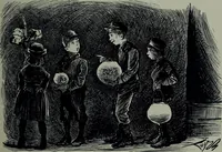An illustration from Glasgow men and women, their children and some strangers within their gates : a selection from the sketches of Twym / by A.S. Boyd (1905)
