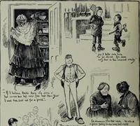 An illustration from Glasgow men and women, their children and some strangers within their gates : a selection from the sketches of Twym / by A.S. Boyd (1905)