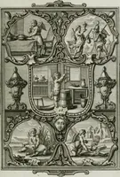 An illustration from Güldene Aepfel in silbernen Schalen, das ist, Worte geredet zu seiner Zeit über 400 Sinnbilder von allerley Zeiten und Umständen des menschlichen Lebens zu Beförderung der Erbauung (1746)
