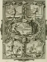 An illustration from Güldene Aepfel in silbernen Schalen, das ist, Worte geredet zu seiner Zeit über 400 Sinnbilder von allerley Zeiten und Umständen des menschlichen Lebens zu Beförderung der Erbauung (1746)