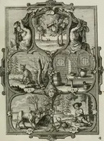 An illustration from Güldene Aepfel in silbernen Schalen, das ist, Worte geredet zu seiner Zeit über 400 Sinnbilder von allerley Zeiten und Umständen des menschlichen Lebens zu Beförderung der Erbauung (1746)