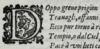 An illustration from Gli amorosi affanni : favola pastorale (1606)