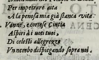 An illustration from Gli amorosi affanni : favola pastorale (1606)