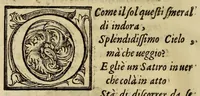 An illustration from Gli amorosi sospetti; favola pastorale, di Armentoldo Sampognano. (1606)