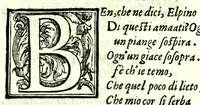 An illustration from Gli amorosi sospetti : favola pastorale (1605)