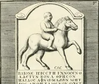 Picture 99 of 120 from Gli antichi sepolcri, overo, Mausolei Romani, et Etruschi, trouati in Roma & in altri luoghi celebri : nelli quali si contengono molte erudite memorie (1697), leaf 206