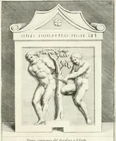 Picture 106 of 120 from Gli antichi sepolcri, overo, Mausolei Romani, et Etruschi, trouati in Roma & in altri luoghi celebri : nelli quali si contengono molte erudite memorie (1697), leaf 216