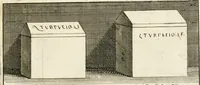 Picture 31 of 120 from Gli antichi sepolcri, overo, Mausolei Romani, et Etruschi, trouati in Roma & in altri luoghi celebri : nelli quali si contengono molte erudite memorie (1697), leaf 74