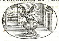 An illustration from Gli apologi del signor Giulio Cesare Capaccio, gentil'huomo del serenissimo signor duca d'Vrbino; con le Dicerie morali, oue quasi con viui colori al modo cortegiano l'humana vita si dipinge, la malignità si scopre, la bizzarria de' ceruelli si castiga, la frode si scaccia, la mattezza si punisce, al poco saper di gli huomini si prouede, e di tutti i ciuili costumi si fà paragone (1619)