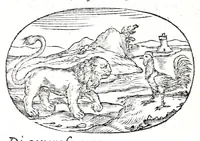 Picture 11 of 64 from Gli apologi del signor Giulio Cesare Capaccio, gentil'huomo del serenissimo signor duca d'Vrbino; con le Dicerie morali, oue quasi con viui colori al modo cortegiano l'humana vita si dipinge, la malignità si scopre, la bizzarria de' ceruelli si castiga, la frode si scaccia, la mattezza si punisce, al poco saper di gli huomini si prouede, e di tutti i ciuili costumi si fà paragone (1619), leaf 38