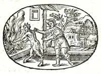 Picture 30 of 64 from Gli apologi del signor Giulio Cesare Capaccio, gentil'huomo del serenissimo signor duca d'Vrbino; con le Dicerie morali, oue quasi con viui colori al modo cortegiano l'humana vita si dipinge, la malignità si scopre, la bizzarria de' ceruelli si castiga, la frode si scaccia, la mattezza si punisce, al poco saper di gli huomini si prouede, e di tutti i ciuili costumi si fà paragone (1619), leaf 87