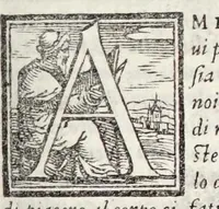 An illustration from Gli asolani di Pietro Bembo : con una copiosa tauola nel fine delle materie, e di tutte le cose piu notabili, che in loro si contengono (1558)