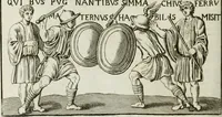 An illustration from Gli atti e monumenti de' fratelli Arvali : scolpiti già in tavole di marmo ed ora raccolti diciferati e comentati (1795)