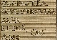 Picture 10 of 33 from Gli atti e monumenti de' fratelli Arvali : scolpiti già in tavole di marmo ed ora raccolti diciferati e comentati (1795), leaf 100
