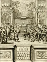 An illustration from Gli encomii delle Sagre Corone esplicati dal sig. Gio. Andrea Rota con diuersi componim.ti per la coronatione di Nostra Signora del Soccorso, seguita in Bologna l'anno MDCXIII per mano del card. Maffeo Barberino (1633)
