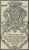 An illustration from Gli ex libris italiani. Con 9 tavole e 233 riproduzioni, delle quali 29 eseguite coi rami o cogli zinchi originali (1902)