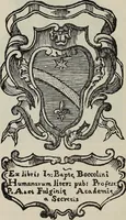 An illustration from Gli ex libris italiani. Con 9 tavole e 233 riproduzioni, delle quali 29 eseguite coi rami o cogli zinchi originali (1902)