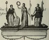 An illustration from Gli ex libris italiani. Con 9 tavole e 233 riproduzioni, delle quali 29 eseguite coi rami o cogli zinchi originali (1902)