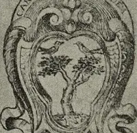 An illustration from Gli ex libris italiani. Con 9 tavole e 233 riproduzioni, delle quali 29 eseguite coi rami o cogli zinchi originali (1902)