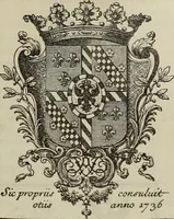An illustration from Gli ex libris italiani. Con 9 tavole e 233 riproduzioni, delle quali 29 eseguite coi rami o cogli zinchi originali (1902)