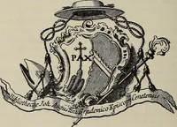 An illustration from Gli ex libris italiani. Con 9 tavole e 233 riproduzioni, delle quali 29 eseguite coi rami o cogli zinchi originali (1902)