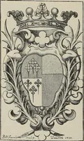 An illustration from Gli ex libris italiani. Con 9 tavole e 233 riproduzioni, delle quali 29 eseguite coi rami o cogli zinchi originali (1902)