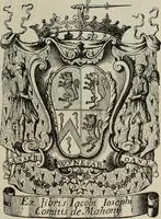 An illustration from Gli ex libris italiani. Con 9 tavole e 233 riproduzioni, delle quali 29 eseguite coi rami o cogli zinchi originali (1902)