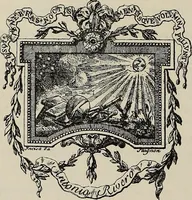 An illustration from Gli ex libris italiani. Con 9 tavole e 233 riproduzioni, delle quali 29 eseguite coi rami o cogli zinchi originali (1902)