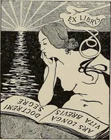 An illustration from Gli ex libris italiani. Con 9 tavole e 233 riproduzioni, delle quali 29 eseguite coi rami o cogli zinchi originali (1902)