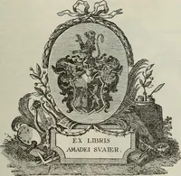 An illustration from Gli ex libris italiani. Con 9 tavole e 233 riproduzioni, delle quali 29 eseguite coi rami o cogli zinchi originali (1902)