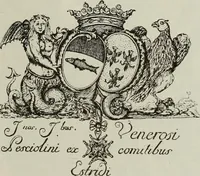 An illustration from Gli ex libris italiani. Con 9 tavole e 233 riproduzioni, delle quali 29 eseguite coi rami o cogli zinchi originali (1902)