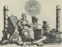 An illustration from Gli ex libris italiani. Con 9 tavole e 233 riproduzioni, delle quali 29 eseguite coi rami o cogli zinchi originali (1902)