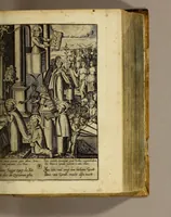 An illustration from Gloriosus Franciscus rediuiuus : siue chronica observantiæ strictioris, reparatæ, reductæ, ac reformatæ; eiusdemque per Christianos orbes, non solùm, sed & Americam, Peru, Chinas, Iapones, Chichemecas, Zatachecas; Indos Orientis, & occidui solis, Turcas, & barbaras gentes, diffusæ, & euangelio fructificantis. Distincta VI. libris, & 28. figuris æneis ornata (1625)