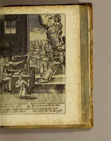 An illustration from Gloriosus Franciscus rediuiuus : siue chronica observantiæ strictioris, reparatæ, reductæ, ac reformatæ; eiusdemque per Christianos orbes, non solùm, sed & Americam, Peru, Chinas, Iapones, Chichemecas, Zatachecas; Indos Orientis, & occidui solis, Turcas, & barbaras gentes, diffusæ, & euangelio fructificantis. Distincta VI. libris, & 28. figuris æneis ornata (1625)