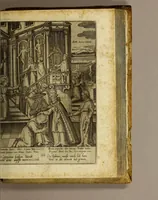 An illustration from Gloriosus Franciscus rediuiuus : siue chronica observantiæ strictioris, reparatæ, reductæ, ac reformatæ; eiusdemque per Christianos orbes, non solùm, sed & Americam, Peru, Chinas, Iapones, Chichemecas, Zatachecas; Indos Orientis, & occidui solis, Turcas, & barbaras gentes, diffusæ, & euangelio fructificantis. Distincta VI. libris, & 28. figuris æneis ornata (1625)