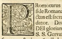 An illustration from Gloriosus Sanctus Romedius : ex comitibus de Thaur Andek, & Altae Guardiae dominis, vallis Annaniae in Tyroli apostolus, magnus thaumaturgus, & anachoreta, quem similem fecit Dominus in gloria sanctorum, & beatificavit illum in gloria (Eccli. 45) : nec non gloriosa domus comitum de Thun, illo Aggaei prophetae condecorata vaticinio, magna erit gloria domus istius (Cap. 2) (1699)