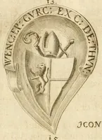 An illustration from Gloriosus Sanctus Romedius : ex comitibus de Thaur Andek, & Altae Guardiae dominis, vallis Annaniae in Tyroli apostolus, magnus thaumaturgus, & anachoreta, quem similem fecit Dominus in gloria sanctorum, & beatificavit illum in gloria (Eccli. 45) : nec non gloriosa domus comitum de Thun, illo Aggaei prophetae condecorata vaticinio, magna erit gloria domus istius (Cap. 2) (1699)