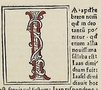 An illustration from [Glossae ex illustrissimis auctoribus collectae]