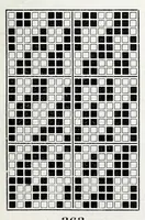 An illustration from Glossary of weaves, elementary textile designing, analysis of cotton fabrics, analysis of woolen and worsted fabrics, twill weaves and derivatives, satin and other weaves, combination weaves, construction of spot weaves, weaves for backed cotton fabrics, woolen and worsted ply weaves, leno weaves, pile weaves, color in textile designing, designing in general (1906)