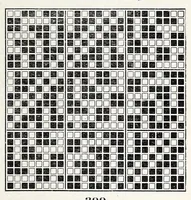 An illustration from Glossary of weaves, elementary textile designing, analysis of cotton fabrics, analysis of woolen and worsted fabrics, twill weaves and derivatives, satin and other weaves, combination weaves, construction of spot weaves, weaves for backed cotton fabrics, woolen and worsted ply weaves, leno weaves, pile weaves, color in textile designing, designing in general (1906)