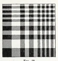 An illustration from Glossary of weaves, elementary textile designing, analysis of cotton fabrics, analysis of woolen and worsted fabrics, twill weaves and derivatives, satin and other weaves, combination weaves, construction of spot weaves, weaves for backed cotton fabrics, woolen and worsted ply weaves, leno weaves, pile weaves, color in textile designing, designing in general (1906)