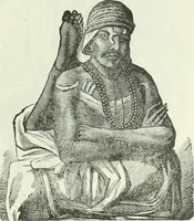 An illustration from Gods and devils of mankind : the whole dark picture strikingly contrasted with the beauty and purity of revealed religion / by Frank S. Dobbins ; assisted by Hon. S. Wells Williams (1897)