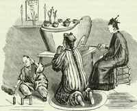 An illustration from Gods and devils of mankind : the whole dark picture strikingly contrasted with the beauty and purity of revealed religion / by Frank S. Dobbins ; assisted by Hon. S. Wells Williams (1897)