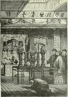 An illustration from Gods and devils of mankind : the whole dark picture strikingly contrasted with the beauty and purity of revealed religion / by Frank S. Dobbins ; assisted by Hon. S. Wells Williams (1897)