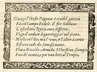 An illustration from Goffredo, overo, Gierusalemme liberata, : poema heroico (1611)