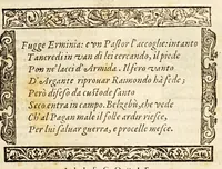 An illustration from Goffredo, overo, Gierusalemme liberata, : poema heroico (1611)