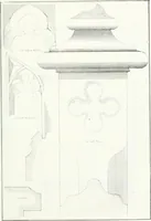 An illustration from Gothic architecture applied to modern residences; containing designs of all the important parts of a private dwelling, exhibited in elaborate perspective drawings, together with large and copious details (1849)