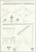 An illustration from Gothic architecture applied to modern residences; containing designs of all the important parts of a private dwelling, exhibited in elaborate perspective drawings, together with large and copious details (1849)