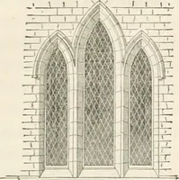 An illustration from Gothic architecture applied to modern residences; containing designs of all the important parts of a private dwelling, exhibited in elaborate perspective drawings, together with large and copious details (1849)